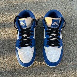 Air Jordan nike baseball cleats - Blue and White